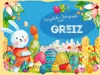 vianmo Holzschild 30x40 cm Ostern Ostergrüße GREIZ Produktbild-Vorschau 1