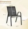 KOMFOTTEU Set da 2/4 sedie da giardino, sedie impilabili in Anteprima dell’immagine prodotto 2