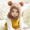 Baby schlupfmütze Warm Niedlich Bär Wintermütze Schalmütze Produktbild-Vorschau 3