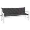 vidaXL Gartenbank-Auflagen 2 Stk. Anthrazit 180x50x7 cm Produktbild-Vorschau 4