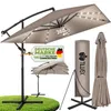 tillvex® Alu Sonnenschirm Rechteckig Ø 330 cm mit LED Solar Productafbeelding-voorbeeld 1