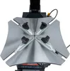 A close-up, overhead view of the turntable and clamping jaws of a tire changing machine. Produktbild-Vorschau