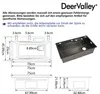 DeerValley Schwarzgrau Edelstahl Küchenspüle mit Produktbild-Vorschau 2