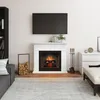 Cheminée électrique décorative "Larsen" Blanche - Voir les images du produit 7