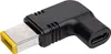 A black angled adapter with a silver and yellow connector on one end and a USB-C port on the other. Náhled obrázku produktu