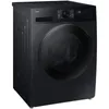 A black Samsung washing machine shown from a three-quarter angle against a white background. Produktbild-Vorschau