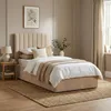 Modernes Polsterbett POLLA 90x200 Samt, Einzelbett ohne Produktbild-Vorschau 2