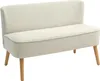 HOMCOM Sofa 2 Sitzer modern Couch ohne Armlehne Polstersofa Produktbild-Vorschau 1