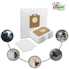 Collage showing vacuum cleaner bags and their use in different environments. Produktbild-Vorschau