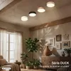 Briloner Plafonnier LED abat-jour en tissu Ø38x10,5 cm rond Voir les images du produit 4