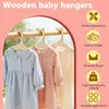 30 Baby-Kleiderbügel aus Holz, schlank, 23x12 cm, für Neugeborene & Kinder Productafbeelding-voorbeeld