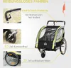 HOMCOM 2 in 1 Kinderanhänger, Fahrradanhänger mit 5-Punkt Produktbild-Vorschau 10