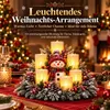Weihnachtsdeko Schneemann mit LED Kerzenlicht, Tischdeko Produktbild-Vorschau 2