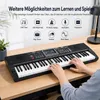 COSTWAY 61-toetsen keyboard piano set met standaard, krukje Productafbeelding-voorbeeld 3