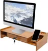 Dřevěný stojan na monitor se zásuvkou + zámek 48x20x10,5cm Náhled obrázku produktu 1