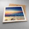 Gerahmtes Poster - Rahmen in heller Eiche - Meer Strand Produktbild-Vorschau 3