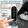 A finger is pressing a button on an ice maker control panel, with labels and indicator lights shown. Anteprima dell’immagine prodotto