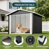 Hundehütte Outdoor XXL Metall 102x91x84cm Wasserdicht Produktbild-Vorschau 3