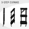 Carrello da portata pieghevole Carrello da cucina a 3 Anteprima dell’immagine prodotto 5