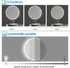 Acezanble Miroir de Salle de Bain 120cm, Miroir LED Rond Voir les images du produit 3