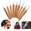 9Pcs Dreadlock Häkeln Haken Set Einzel Doppel 3 Bambus Produktbild-Vorschau 8