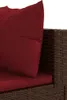 The Living Store 4-tlg. Garten-Lounge-Set mit Kissen Braun Produktbild-Vorschau 7