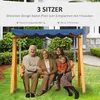 Outsunny Hollywoodschaukel Polyrattan Schaukel Schaukelbank Produktbild-Vorschau 6