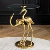 riess-ambiente Runder Beistelltisch WILDLIFE CRANE 55cm Produktbild-Vorschau 2