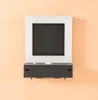A product shot of a solar powered outdoor light fixture against a plain peach background. Produktbild-Vorschau