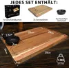 Servierbrett XXL 2er Set Akazien-Holz Saucen Schüsseln Produktbild-Vorschau 3