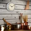 LS-LebenStil Nostalgische Metall Wanduhr Silber 23cm Rund Produktbild-Vorschau 6