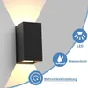 ZMH Led Wall Light Indoor & Outdoor Black Wall Lamp 02 Anteprima dell’immagine prodotto 2