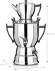 Bartscher Samowar 3L, mit Teekanne 1,2L, Edelstahl, 191001 Produktbild-Vorschau 8