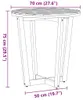 vidaXL Tavolino da giardino rotondo Ø70x75 cm in legno Anteprima dell’immagine prodotto 7