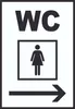 WC Damen rechts Schild A3 (297x420mm) Produktbild-Vorschau 1