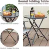 KOMFOTTEU 3-teiliges klappbares Balkonset, Bistrotisch mit Produktbild-Vorschau 5