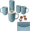 Ritzenhoff 6x Jasper Kaffeebecher 250ml H10,4cm Graublau Produktbild-Vorschau 1