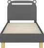 vidaXL Kinderbettgestell mit Kopfteil Dunkelgrau 70 x 140 Produktbild-Vorschau 5