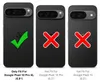 Three phone cases are shown, with compatibility indicators. Produktbild-Vorschau