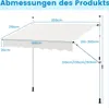 COSTWAY Store à pince 200 cm, Store balcon extérieur sans Voir les images du produit 3