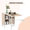 HOMCOM Klapptisch Esstisch Holz Metall Küche Wohnzimmer Produktbild-Vorschau 6