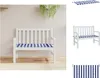 vidaXL Gartenbank-Auflage Blau&Weiß Gestreift 120x50x3 Produktbild-Vorschau 1