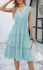 ASKSA Damen Sommerkleid Spitze V-Ausschnitt Ärmellos Produktbild-Vorschau 3