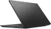 A black Lenovo laptop is shown from a rear-diagonal angle, with the lid open. Produktbild-Vorschau
