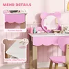 Ensemble de coiffeuse pour enfants AIYAPLAY avec tabouret Voir les images du produit 7