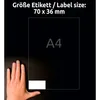 240 etikiet AVERY Zweckform 6122 biela 70,0 x 36,0 mm Náhľad obrázku produktu 6