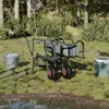 vidaXL Rybářský vozík zelený se 2 koly Práškově lakovaná Náhled obrázku produktu 3