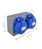 RoadEu – Doppelsteckdose 2x Schuko 230V 16A IP67 Produktbild-Vorschau 3