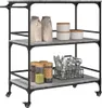 vidaXL Wózek kuchenny szary Sonoma 100,5x50x105 cm Materiał Podgląd zdjęcia produktu 5