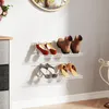 COSTWAY 2er Set Schuhregale Wandmontage, Metall-Draht Produktbild-Vorschau 8